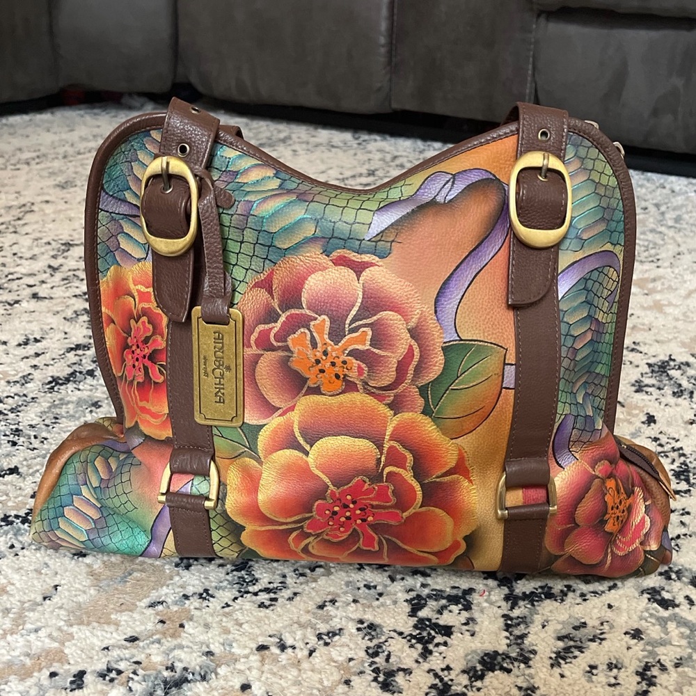Anuschka Leather Handbag + Wallet